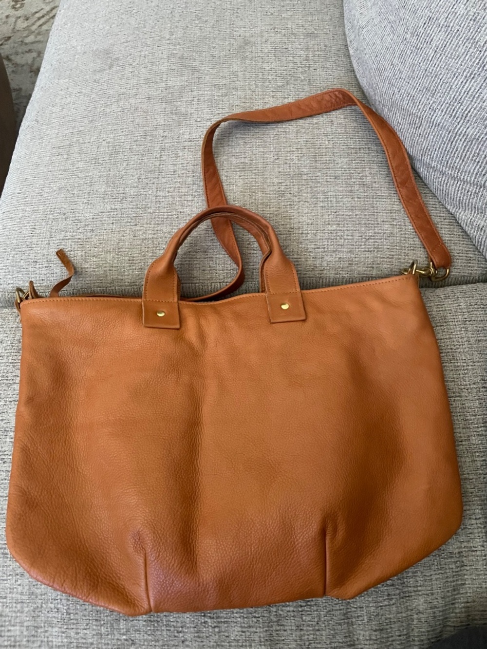 Clare V leather tan messenger bag - Picture 2 of 6